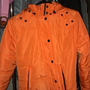 Neon Orange F21 Puff Jacket